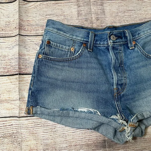 Levi's 501 Denim Shorts - Picture 3 of 15